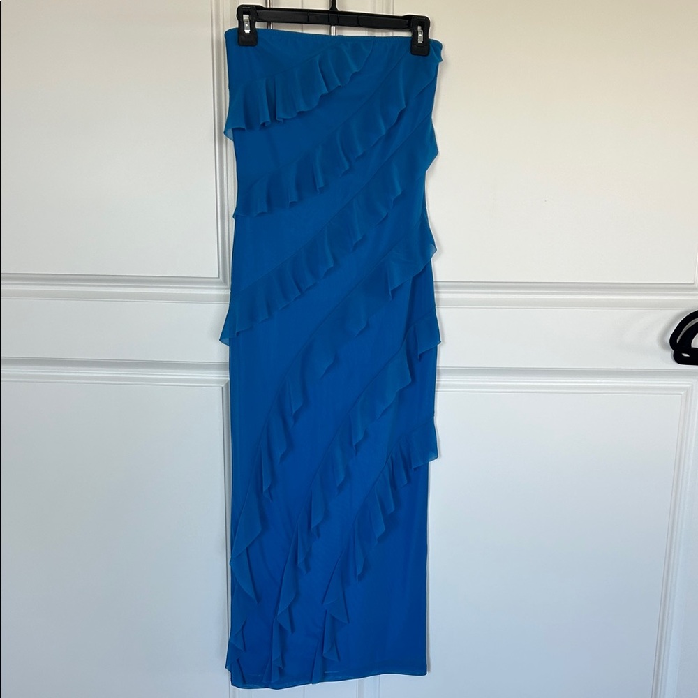 Elegant Blue Maxi Dress